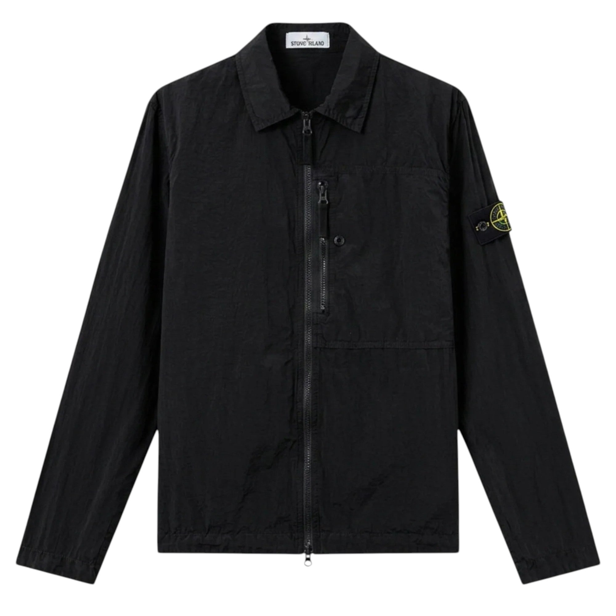 限定値下げ　STONE  NYLON L OVERSHIRT Stone Island Nylon Metal Zip-Up Black OVershirt – Source It Bristol