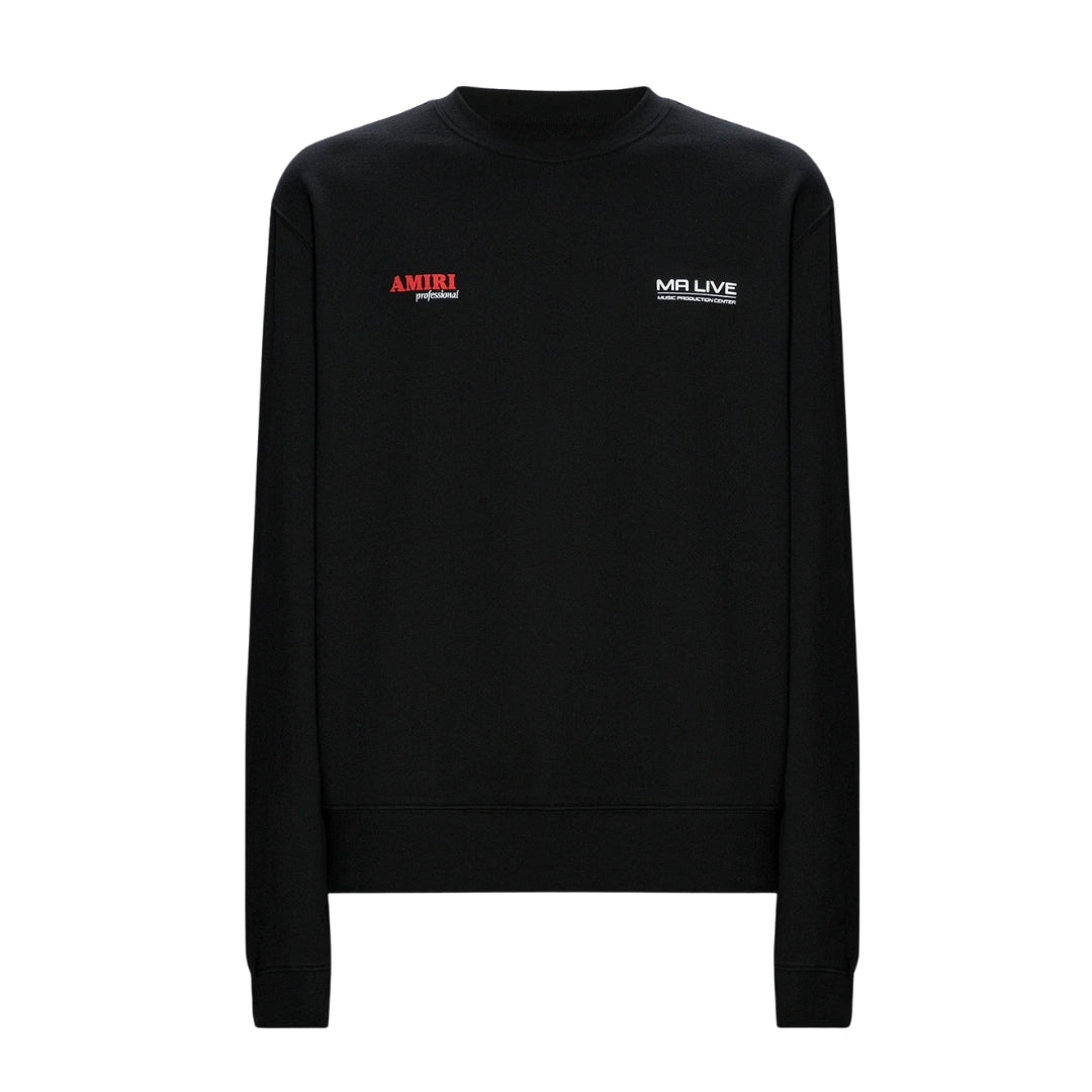 Amiri Drum Machine Black Crewneck Jumper S