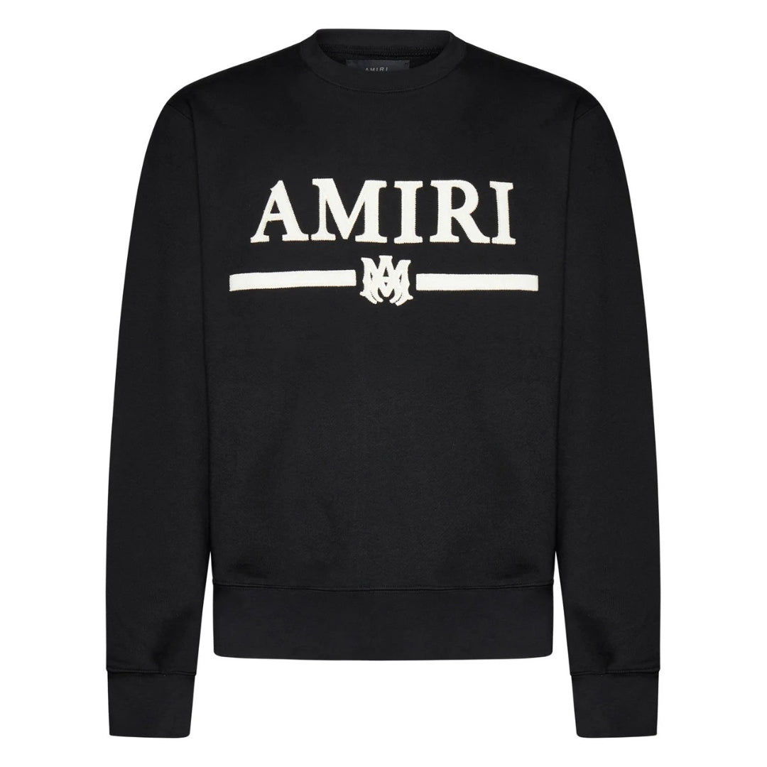 Amiri MA Bar Appique Logo Black Sweatshirt XS