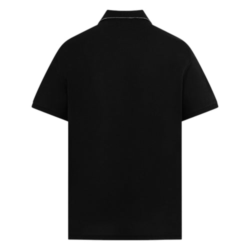 C.P Company Black Cotton Polo Shirt