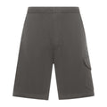 C.P. Company Diagonal Raised Embroidered Logo Gunmetal Grey Shorts