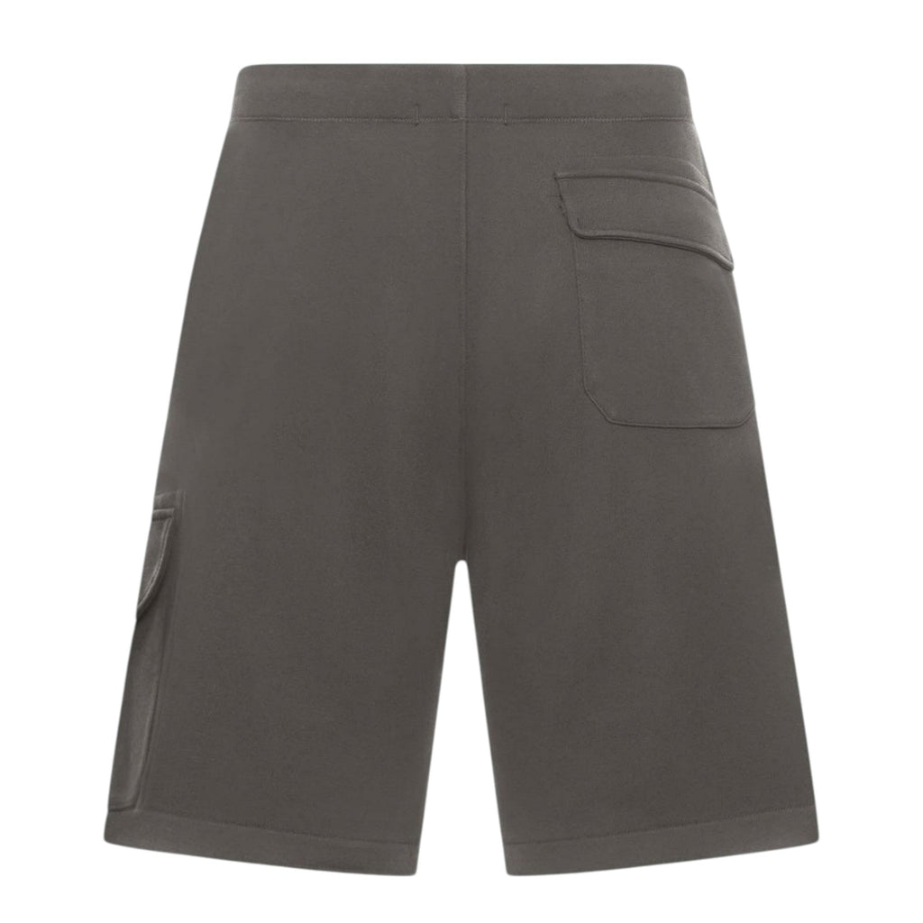 C.P. Company Diagonal Raised Embroidered Logo Gunmetal Grey Shorts
