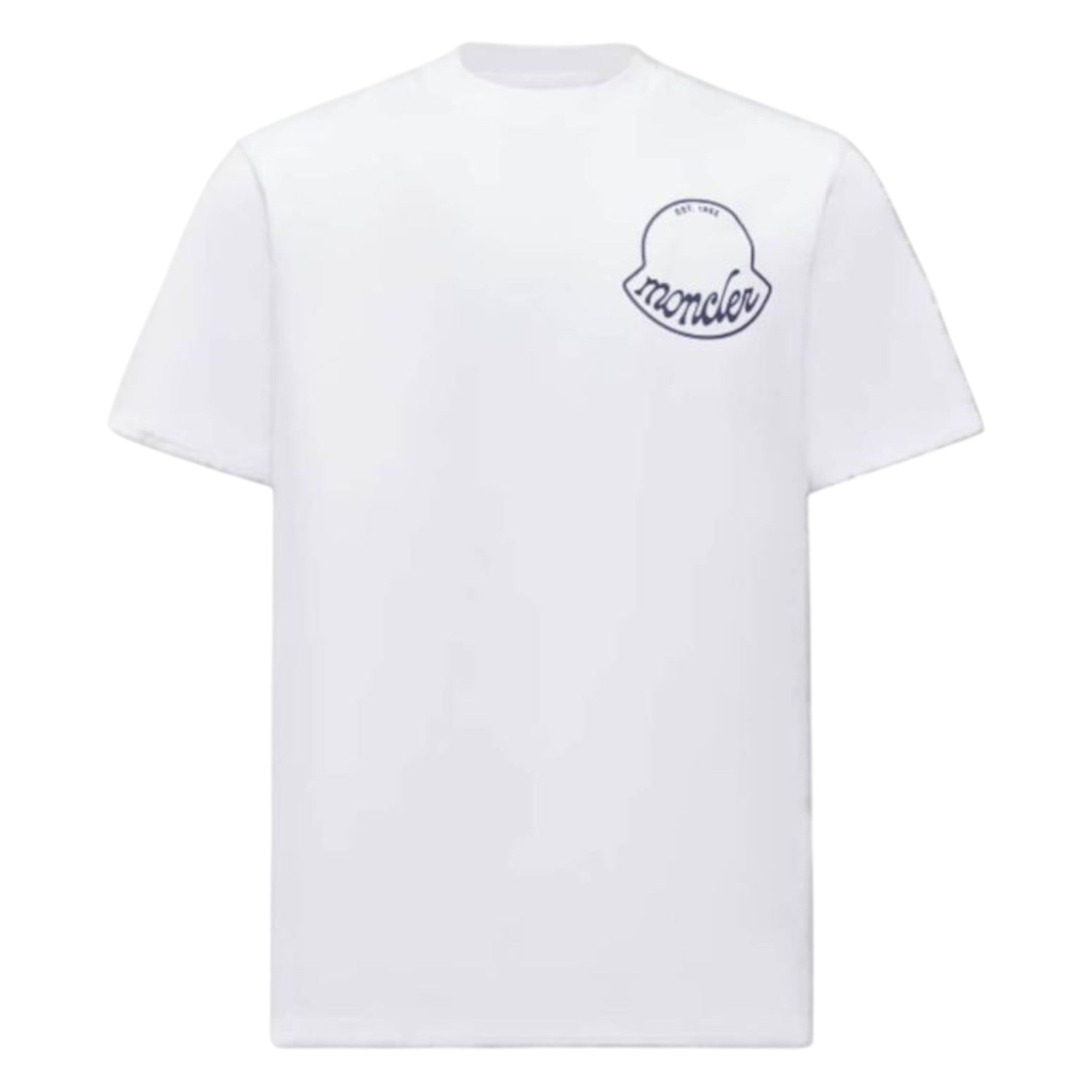 Moncler Printed and Embossed White Logo T-shirt
