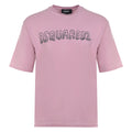 Dsquared2 Best Fade Loose Fit Cartoon Logo T-Shirt Dusty Antic Rose S