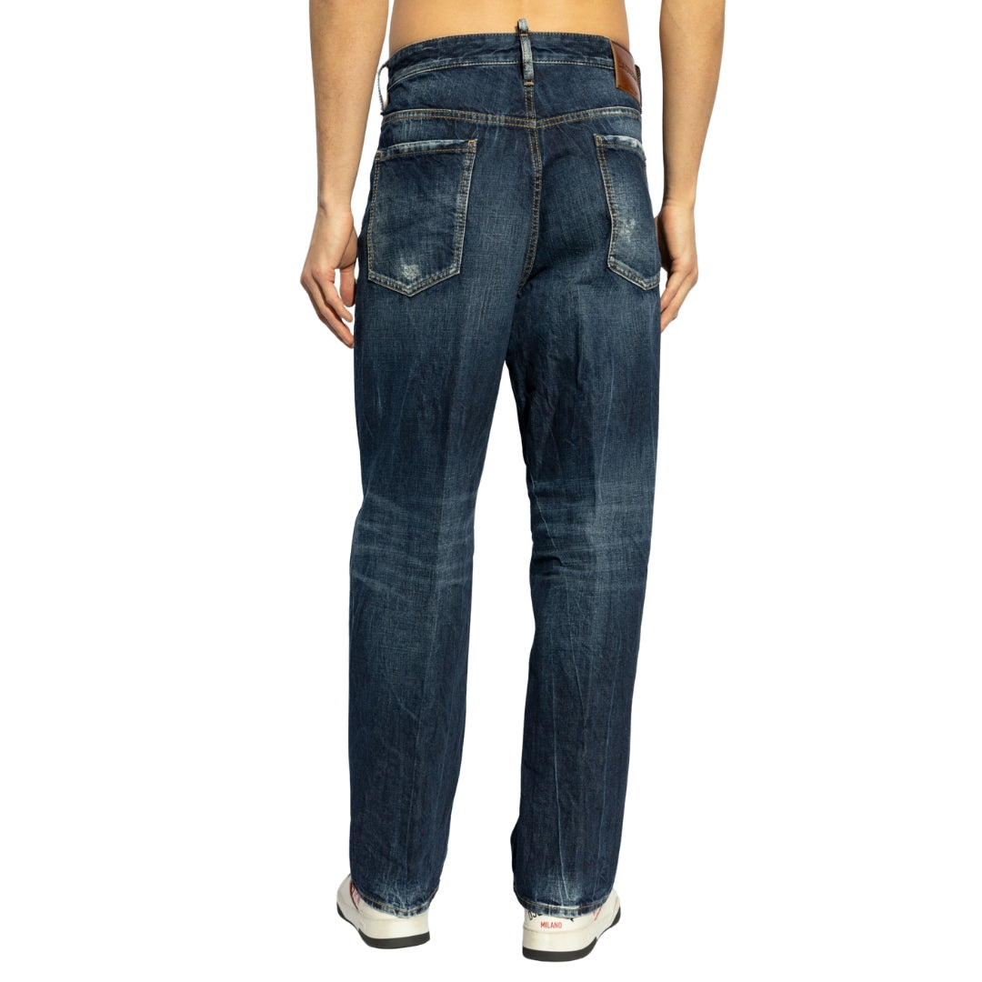 Dsquared2 Be Cool Be Nice Wash Loose Jeans Navy Blue W26
