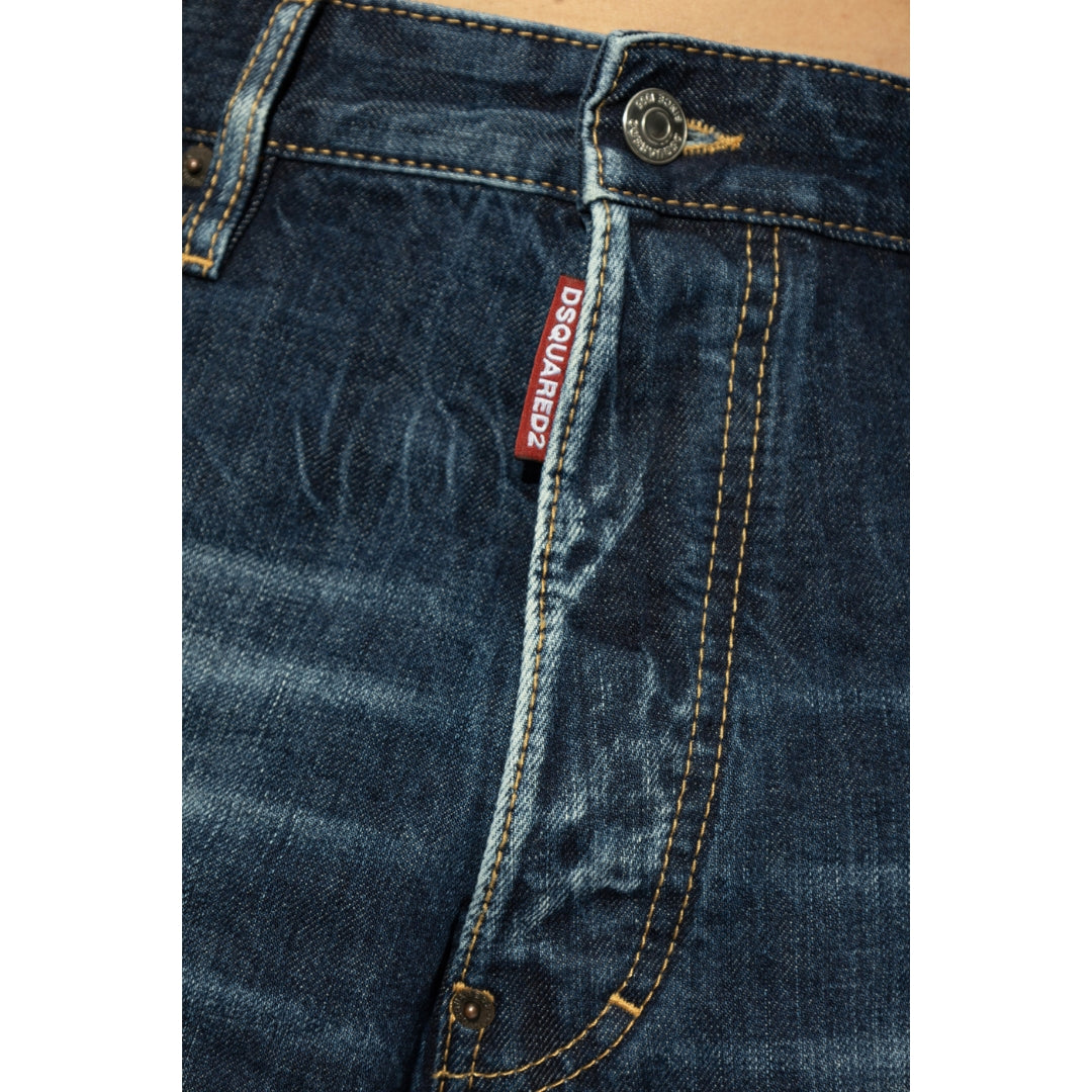 Dsquared2 Be Cool Be Nice Wash Loose Jeans Navy Blue W26