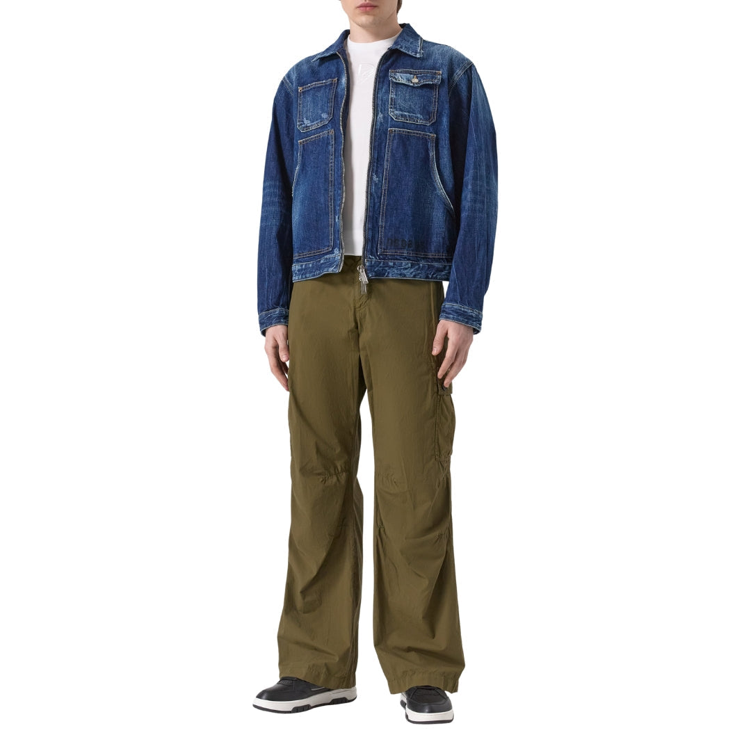 Dsquared2 Dark Semplice Carpenter Jean Jacket Navy Blue W32