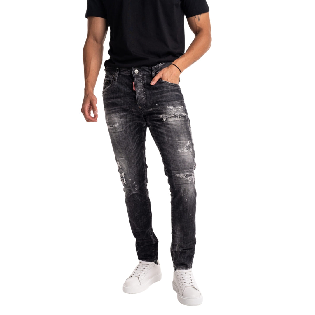 Dsquared2 Rocky Mountains Wash Skater Jeans Black W28