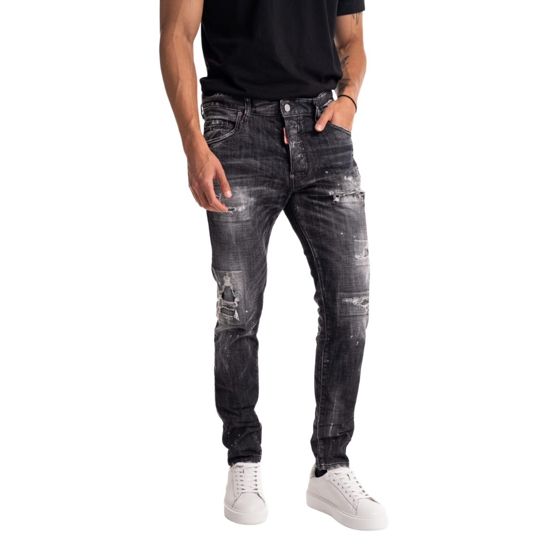 Dsquared2 Rocky Mountains Wash Skater Jeans Black W28