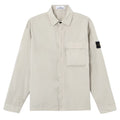 Stone Island Stretch Cotton Paracadute Pearl Grey Overshirt