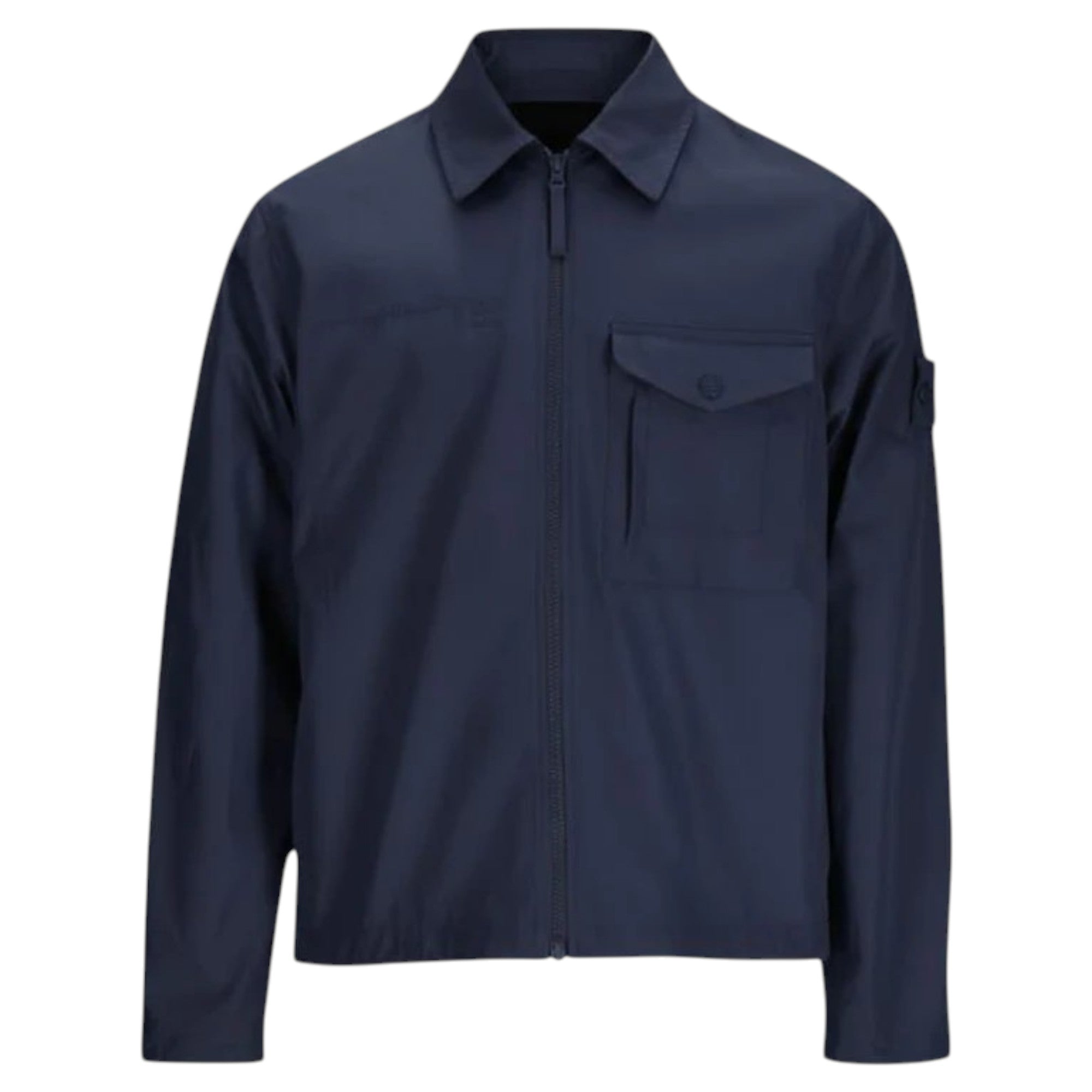 Stone Island All Weather Cotton Canvas Ghost Navy Overhsirt