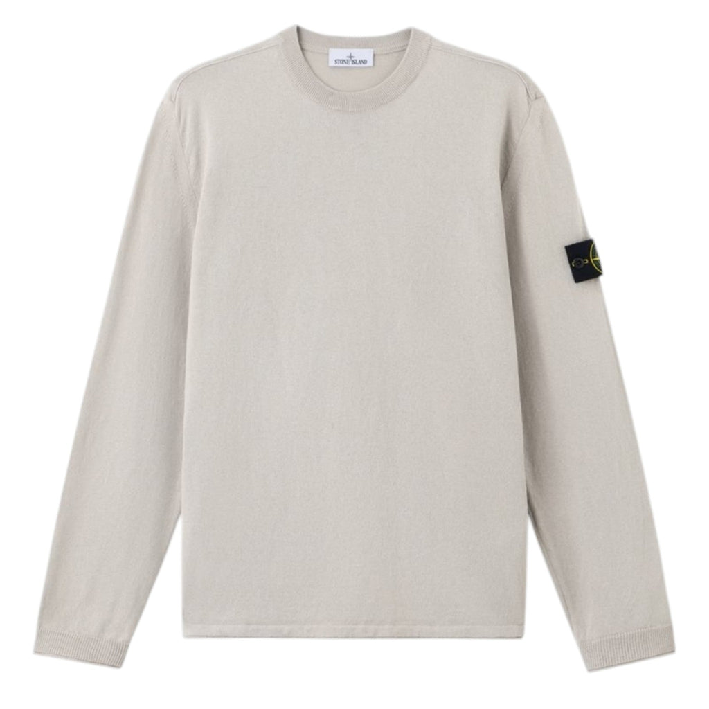 Stone Island Light Raw Hand Organic Pearl Grey Sweatshirt