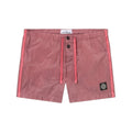 Stone Island Crinkled Nylon Geranium Pink Swim Shorts