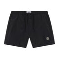 Stone Island Crinkled Nylon Black Swim Shorts