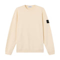 Stone Island Brushed Cotton Ivory White Sweatshirt