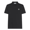 Stone Island Black Cotton Polo