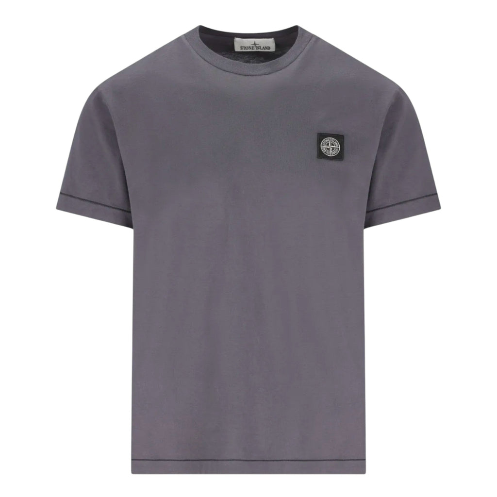 Stone Island Compass Patch Logo Dark Charcoal Grey T-shirt