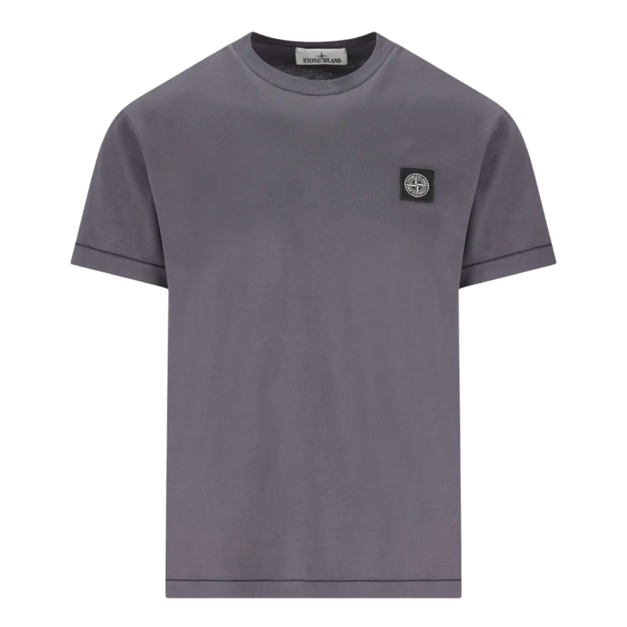 Stone Island Compass Patch Logo Dark Charcoal Grey T-shirt