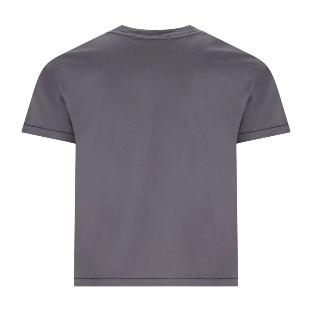 Stone Island Compass Patch Logo Dark Charcoal Grey T-shirt