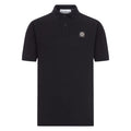 Stone Island Black Cotton Polo