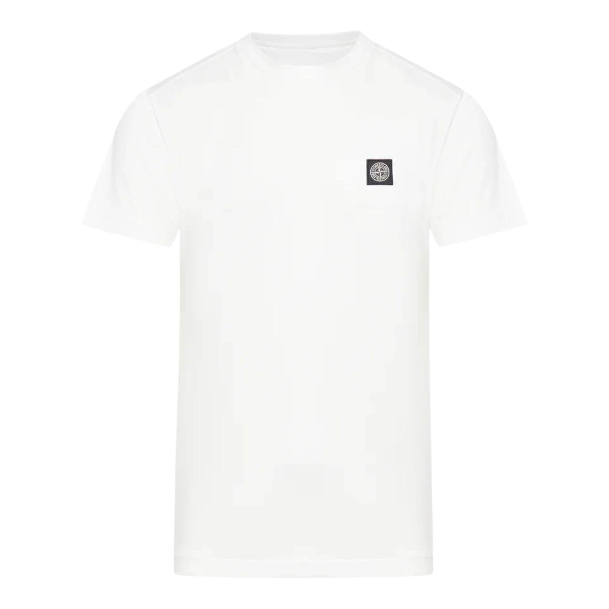 Stone Island White Logo Patch T-Shirt