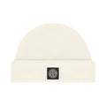 Stone Island Ribbed Organic Cotton Beige Beanie Hat