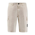 Stone Island Beige Cotton Cargo Shorts