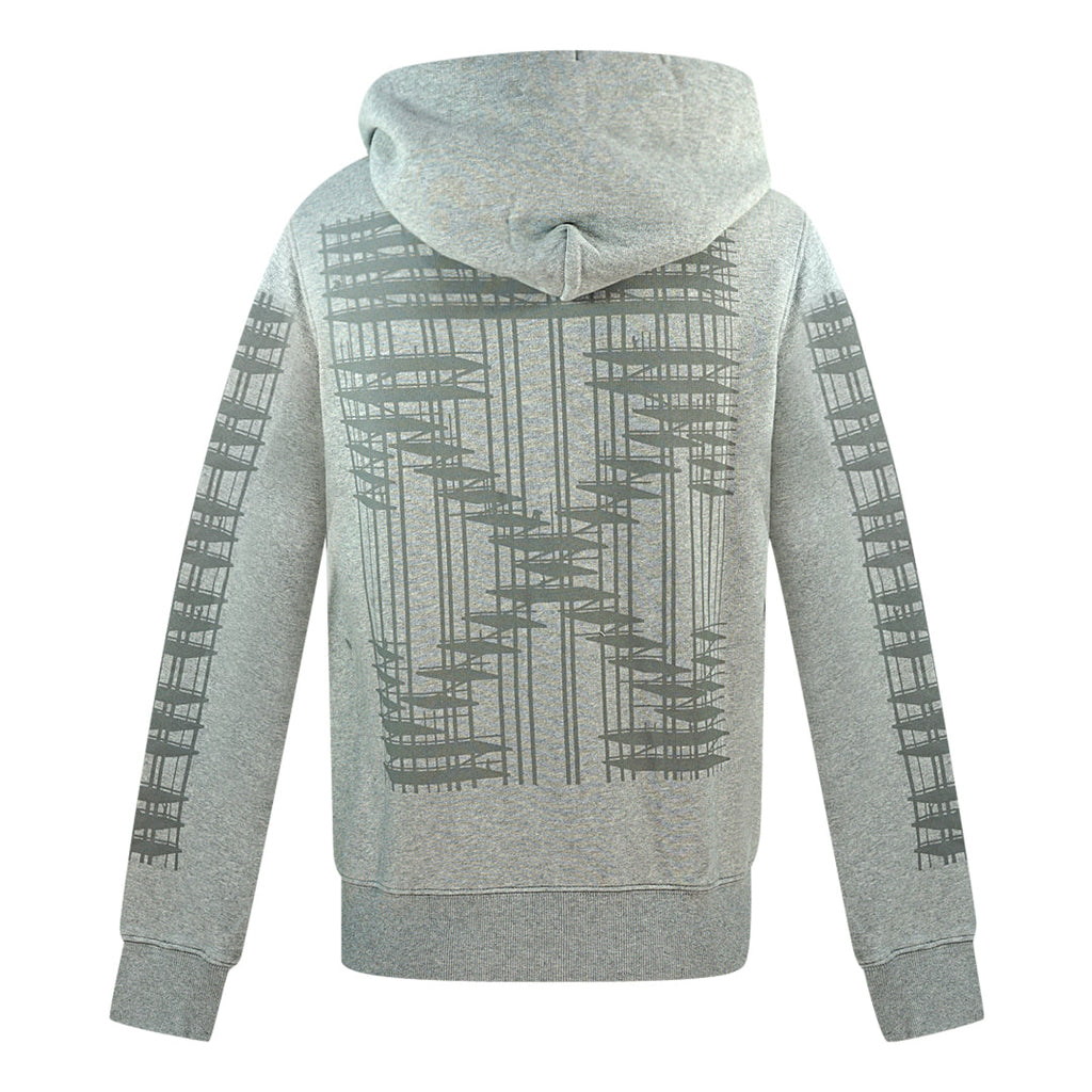 Off-White Diag Indus Dripogo Grey Zip Up Hoodie
