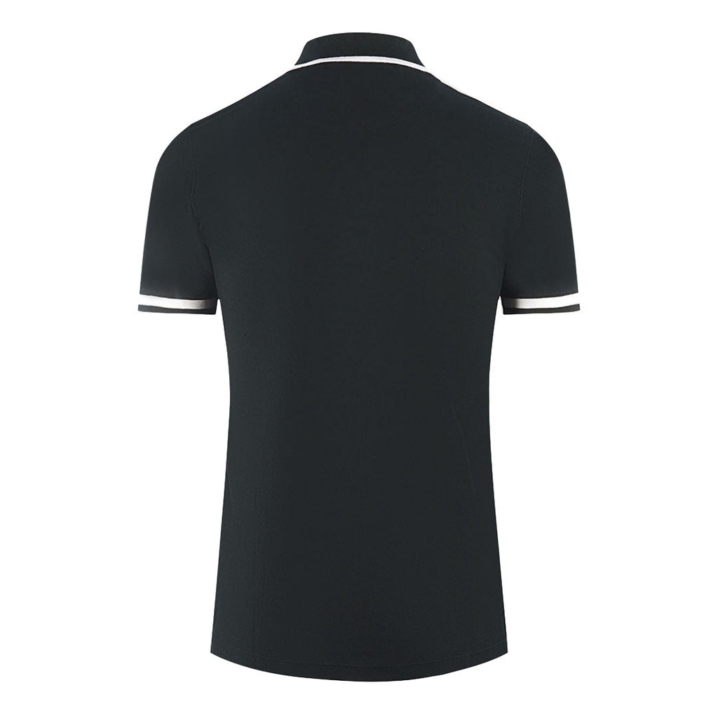 Aquascutum London Union Jack Black Polo Shirt