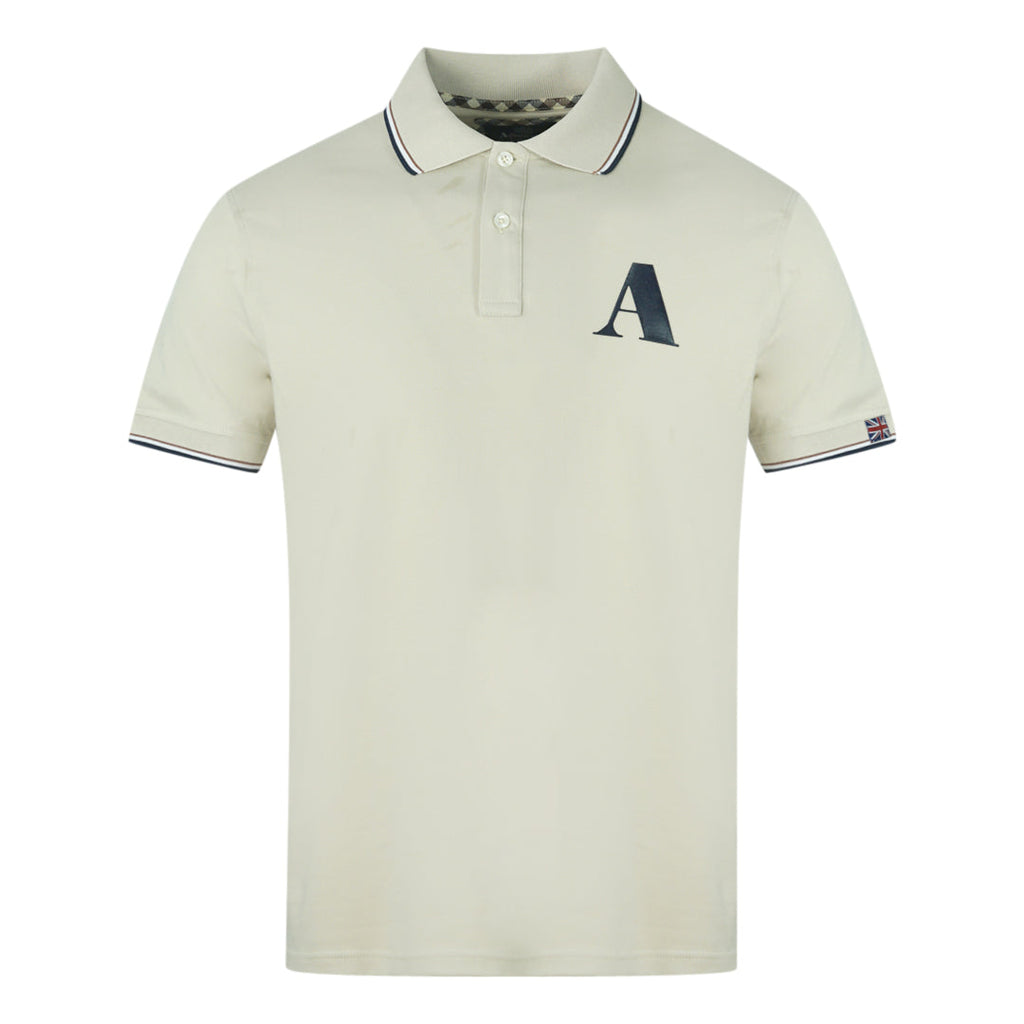 Aquascutum Logo Biege Polo Shirt