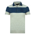 Aquascutum Colour Block Aldis Crest Chest Logo Grey Polohirt